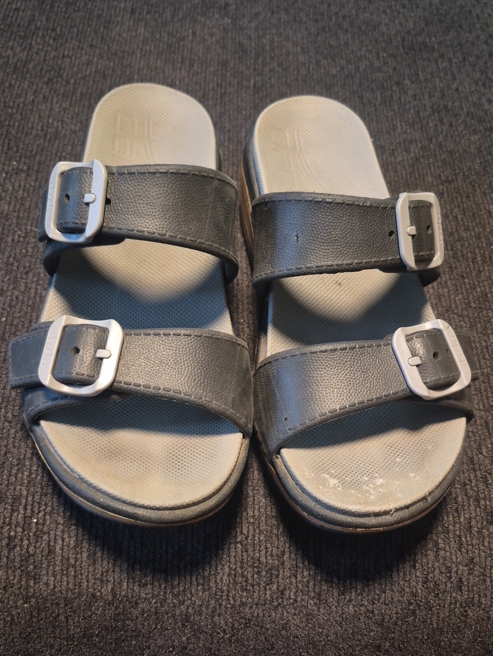 Dansko Black Double-Buckle Slide Sandals